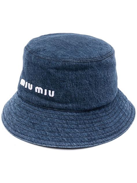 denim miu miu hat|Miu Miu Denim Bucket Hat .